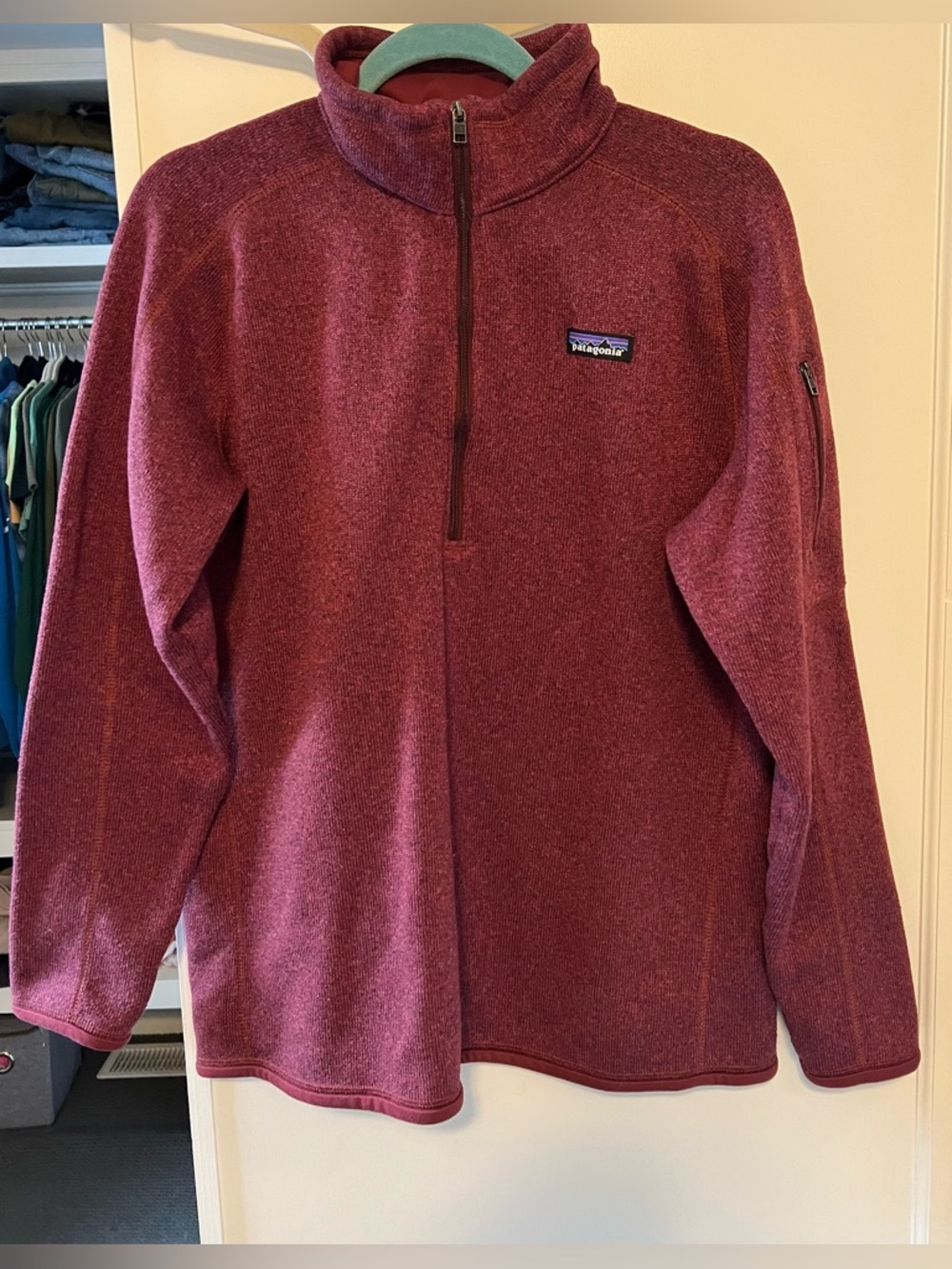 Patagonia Women's Half-Zip Fleece Pullover - Burgundy Heather